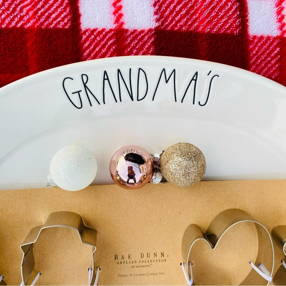 NEW Rae Dunn GRANDMA'S COOKIE EXCHANGE ceramic cookie/baking plate platter/tray